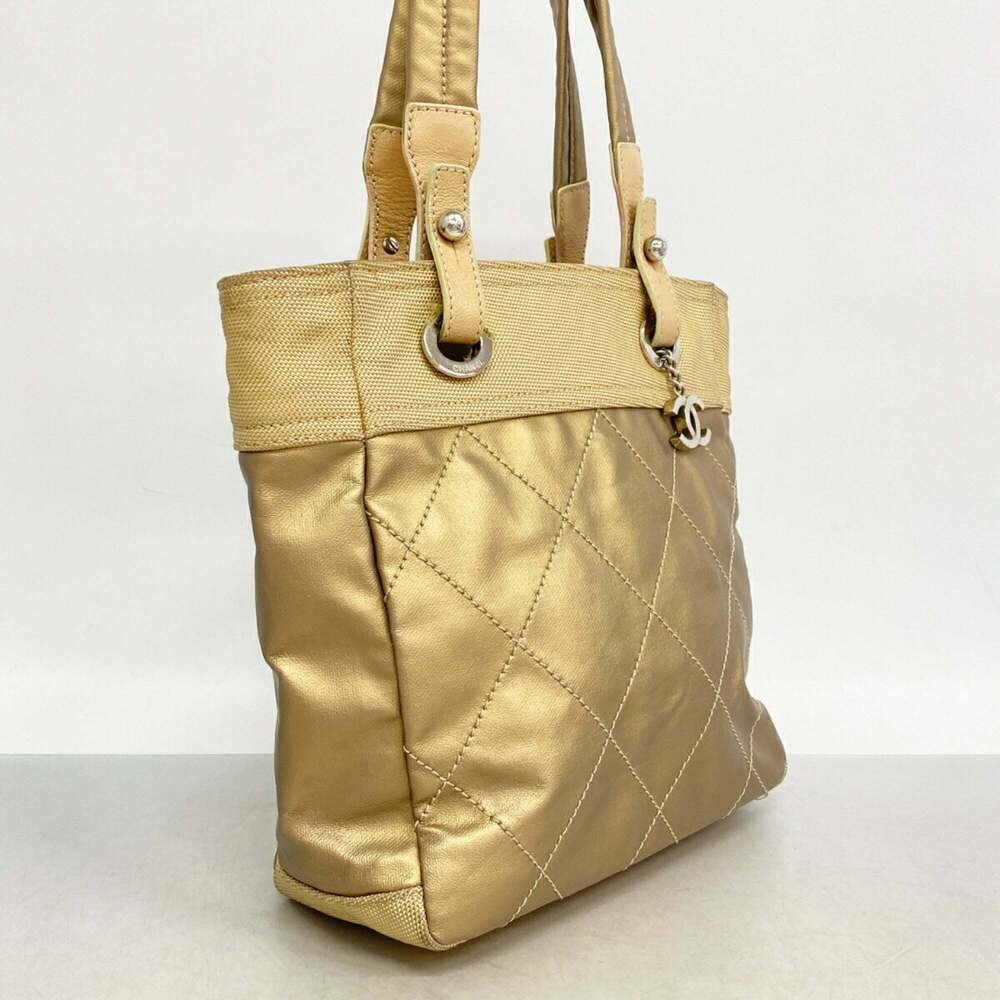 CHANEL Cream Coated Canvas Tote Bag - Picture 2 of 12